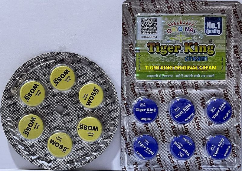 Thumbnail: TIGER KING Cream Pack of 12 (Blue, 6 x 1.5 g) + WOSS CREAM (Yellow, 6 x 1.5 g)