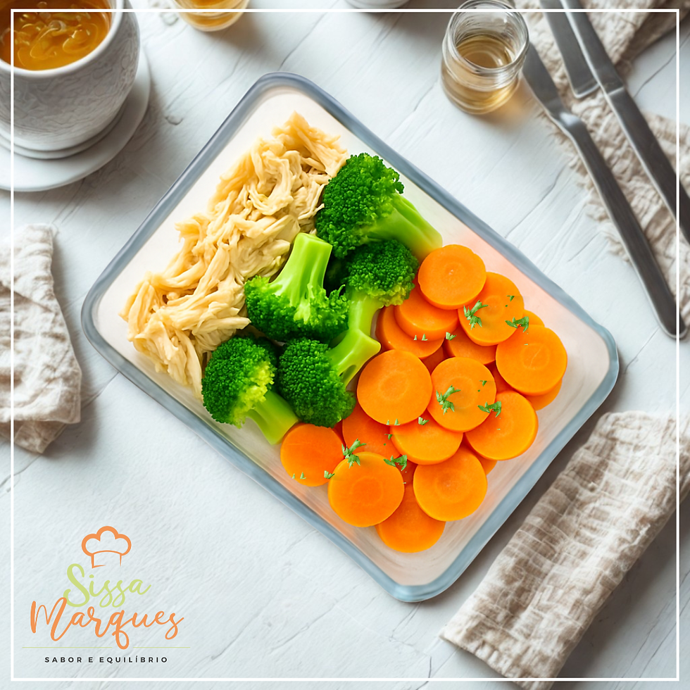 Marmita fitness low carb frango desfiado