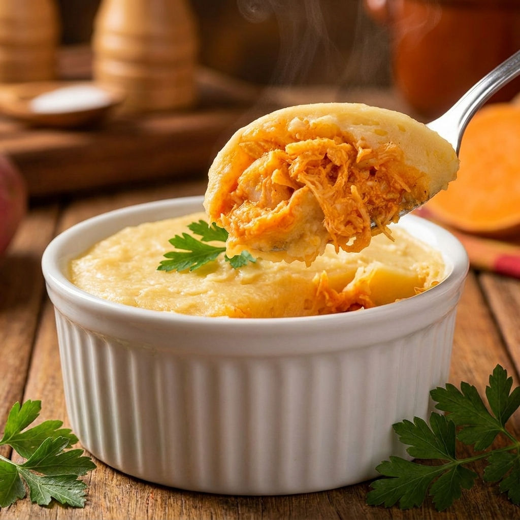 Escondidinho de Frango com Purê de Batata-Doce Cremoso - 300g