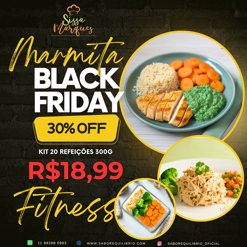 Kit Marmita fitness saudável da Sabor Equilíbrio para Black Friday