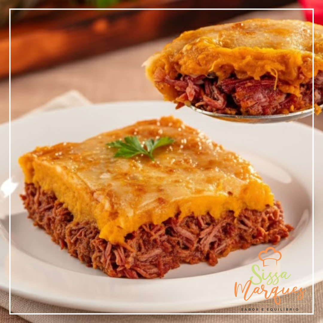 Marmita fitness congelada low carb escondidinho de carne com abóbora