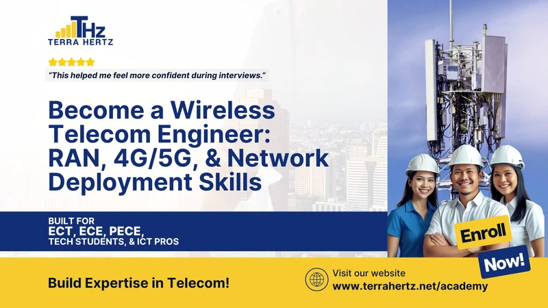 Become a Wireless Telecom Engineer: RAN, 4G/5G, & Network Deployment Skills