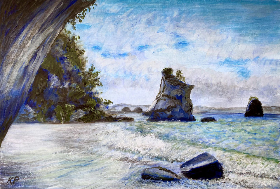 karin_perrin_art_Te-Hoho_Rock_Cathedral_Cove
