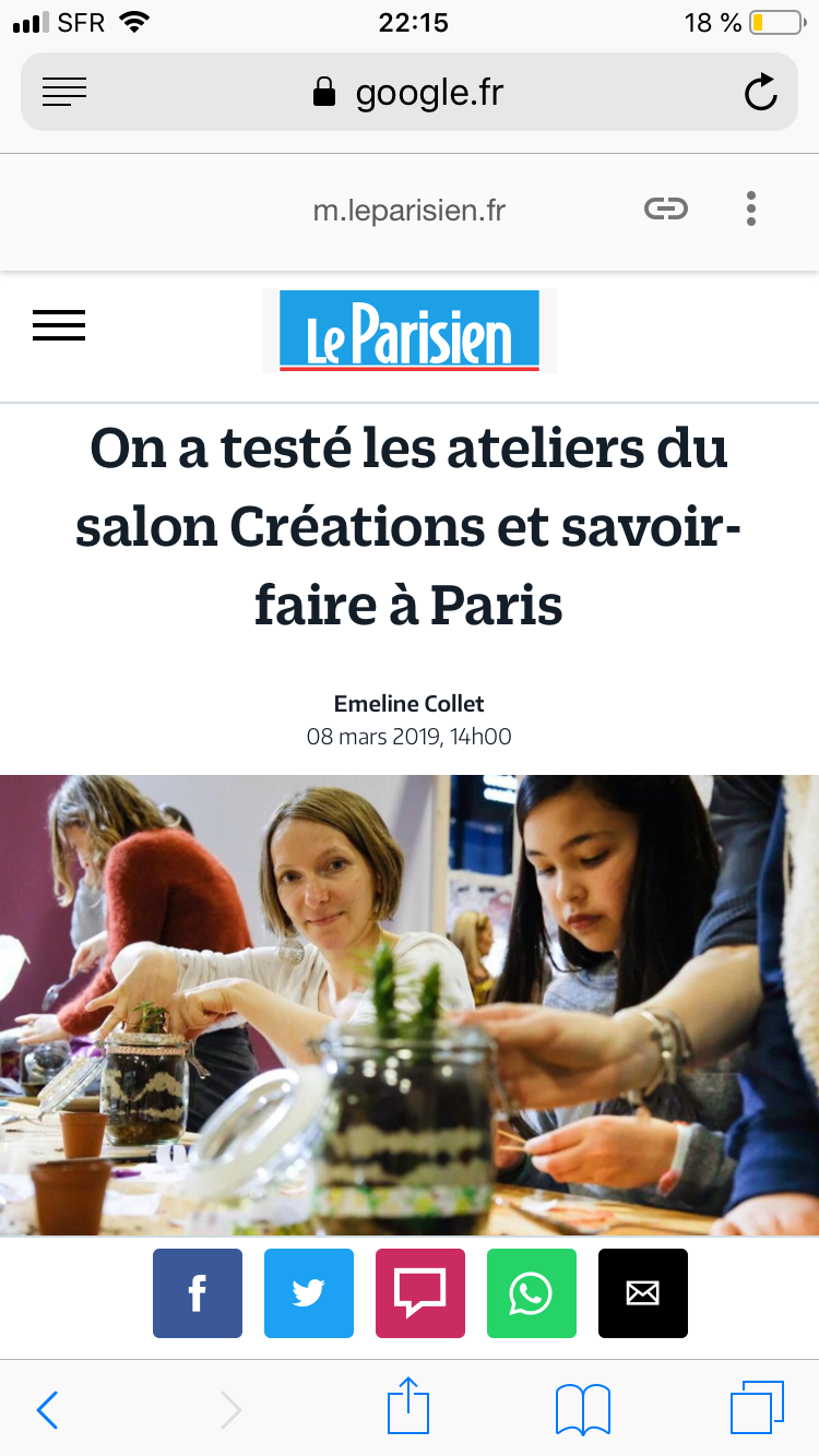 Article dans le Parisien