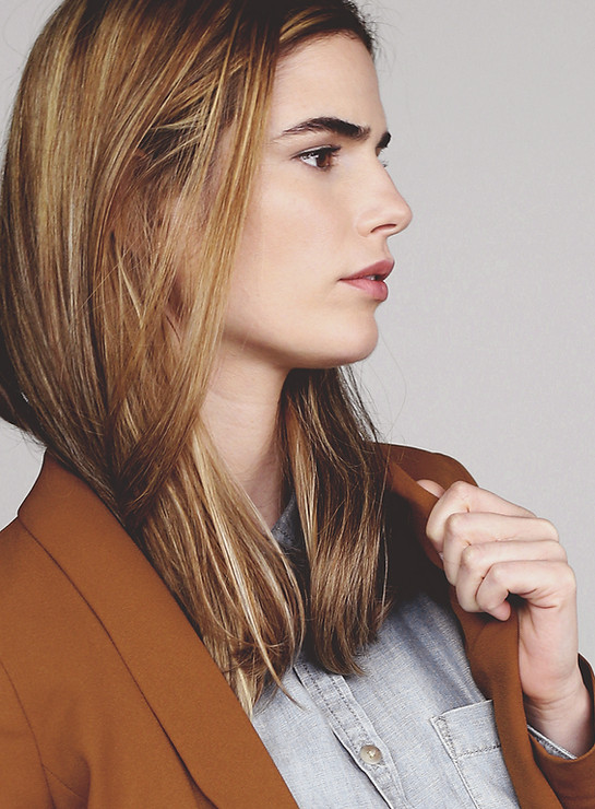 Model in Brown Jacket