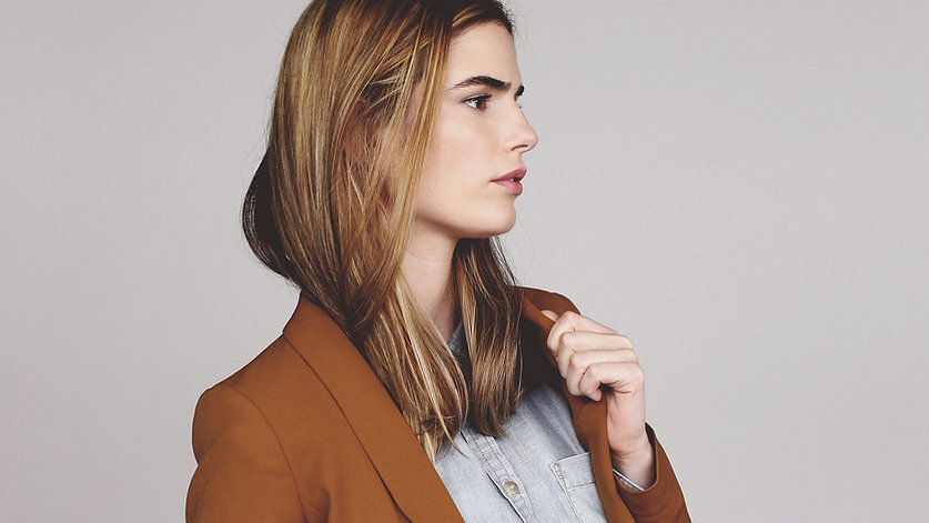 Model in Brown Jacket