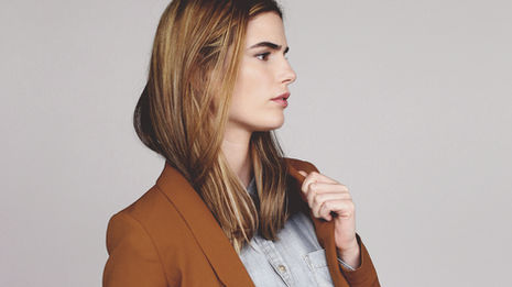 Model in Brown Jacket