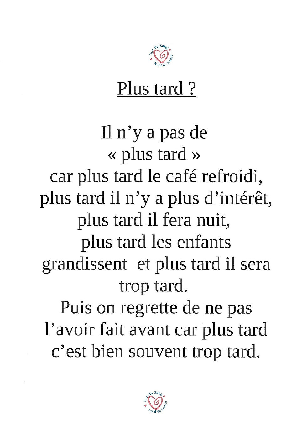 Page 2 – Pensée : Plus tard ?