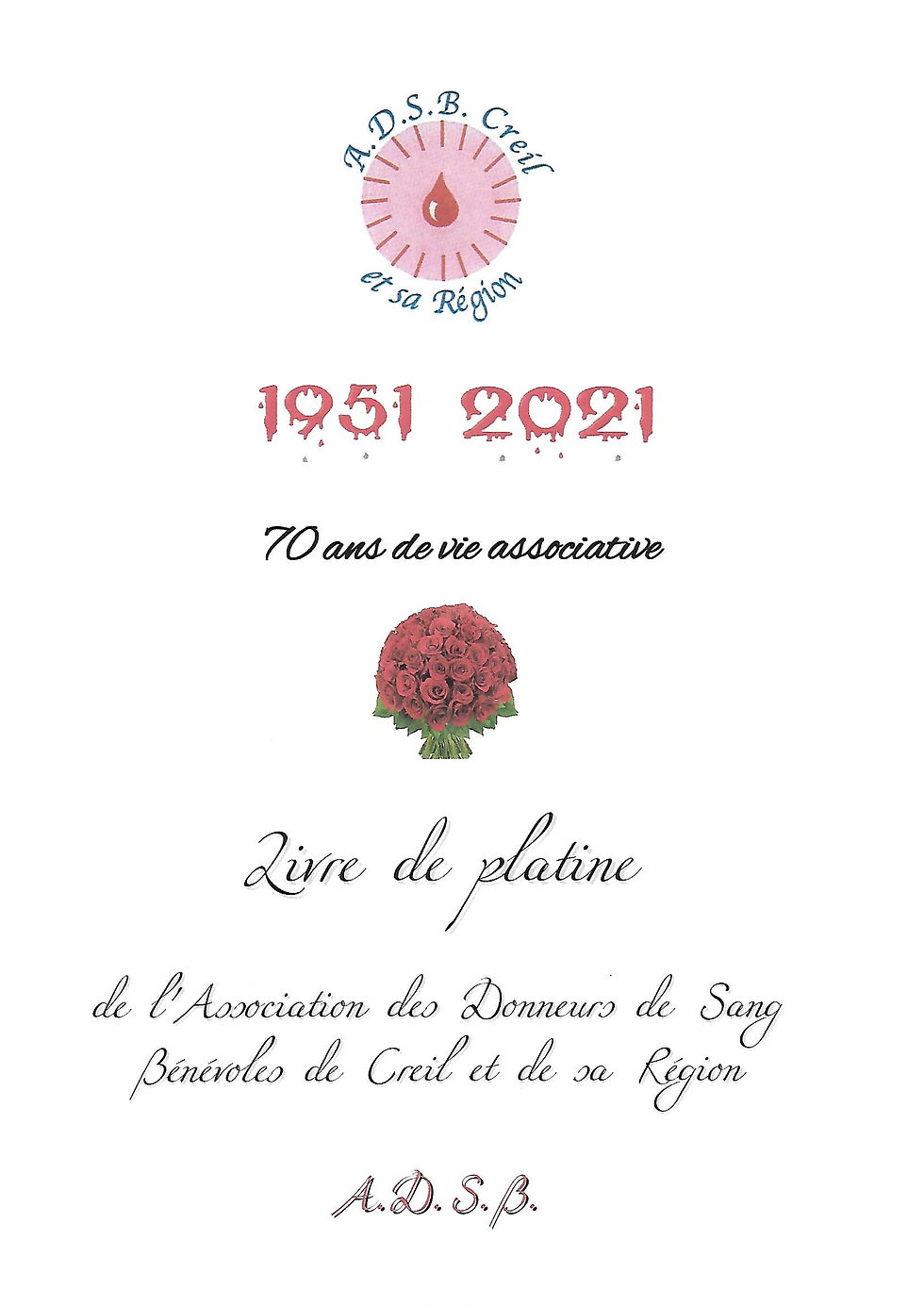 Page 1 – Livret des 70e ans