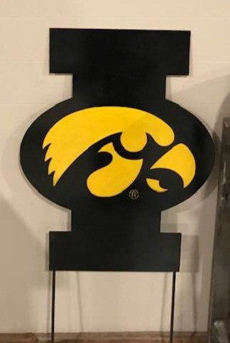 Large I with Herky in black with Yellow