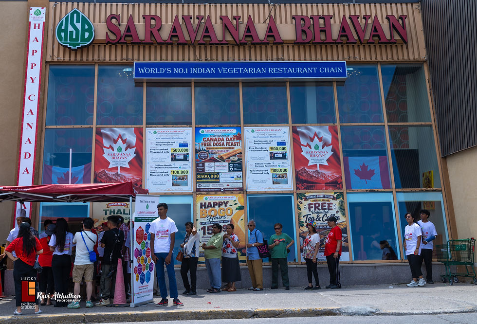 Saravanaa Bhavan's Scarborough Location. Photo Courtesy of Lucky Exclusive Studios / Ravi Atchuthan Photography