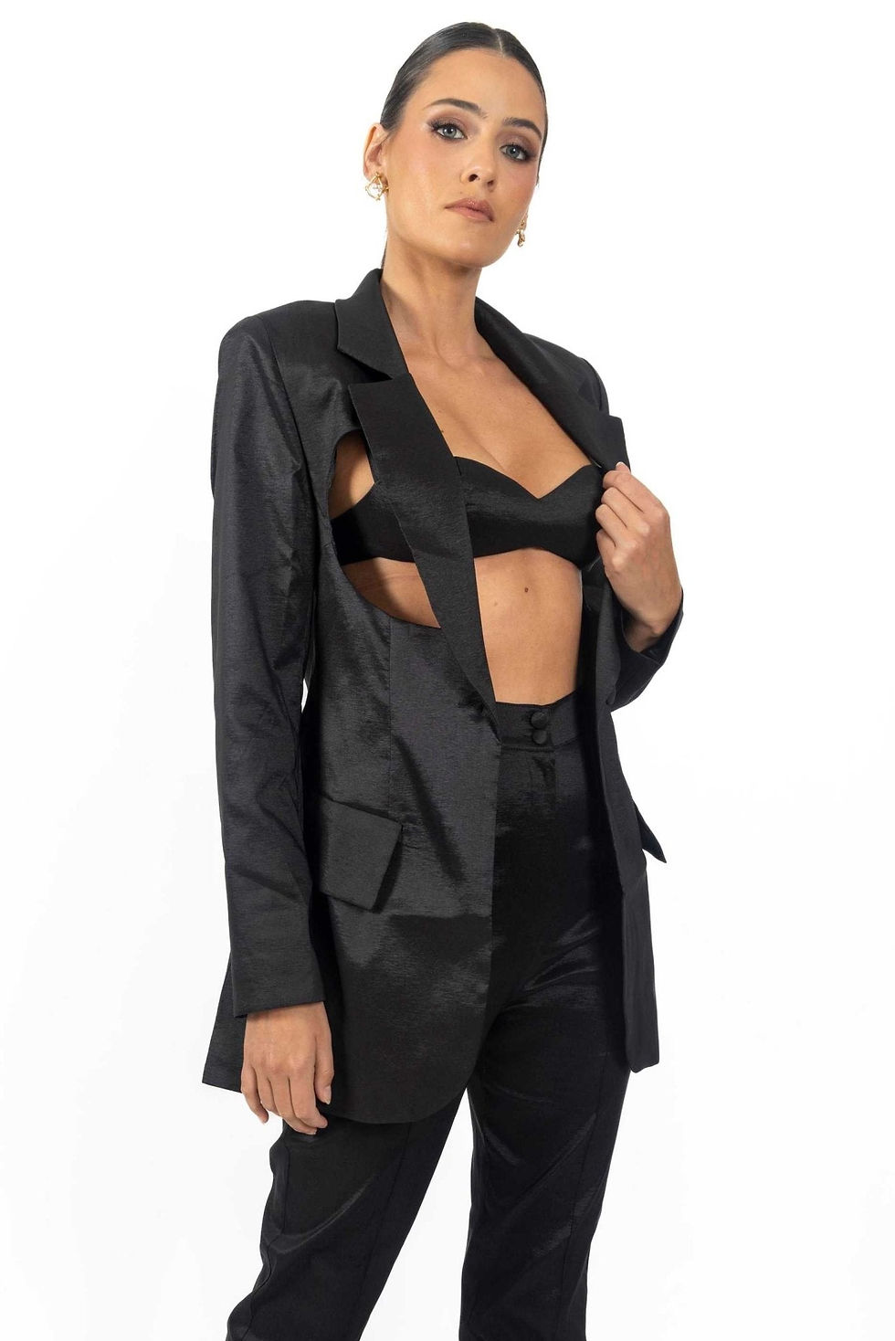Thumbnail: Meghan Cutout Black Women's Blazer