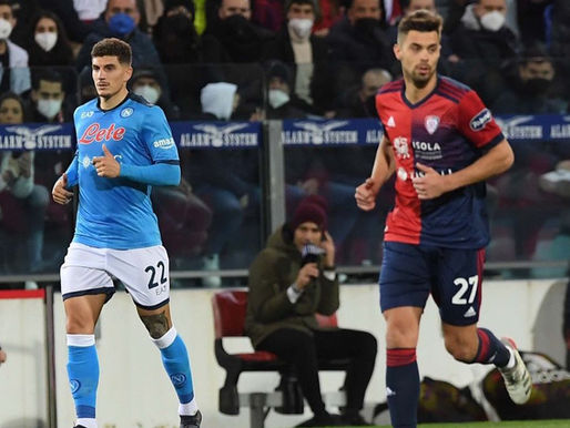Napoli were rescued from defeat with Osimhen in the match against Cagliari.