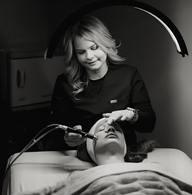 HydraFacial treatment in progress at LOX Beauty Collective in Springboro, Ohio