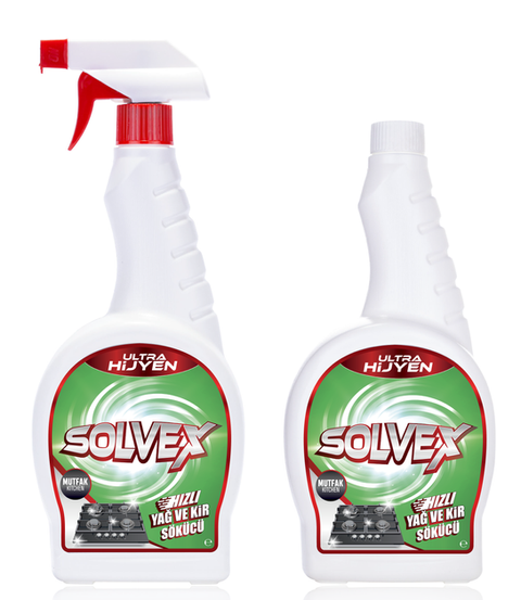 8683079471036 Solvex Mutfak Hızlı Yağ ve Kir Sökücü Sprey 750 ml 2 Adet