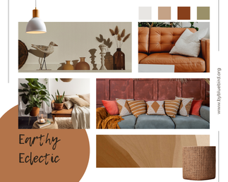 warm color palette featuring teracotta and warm tones