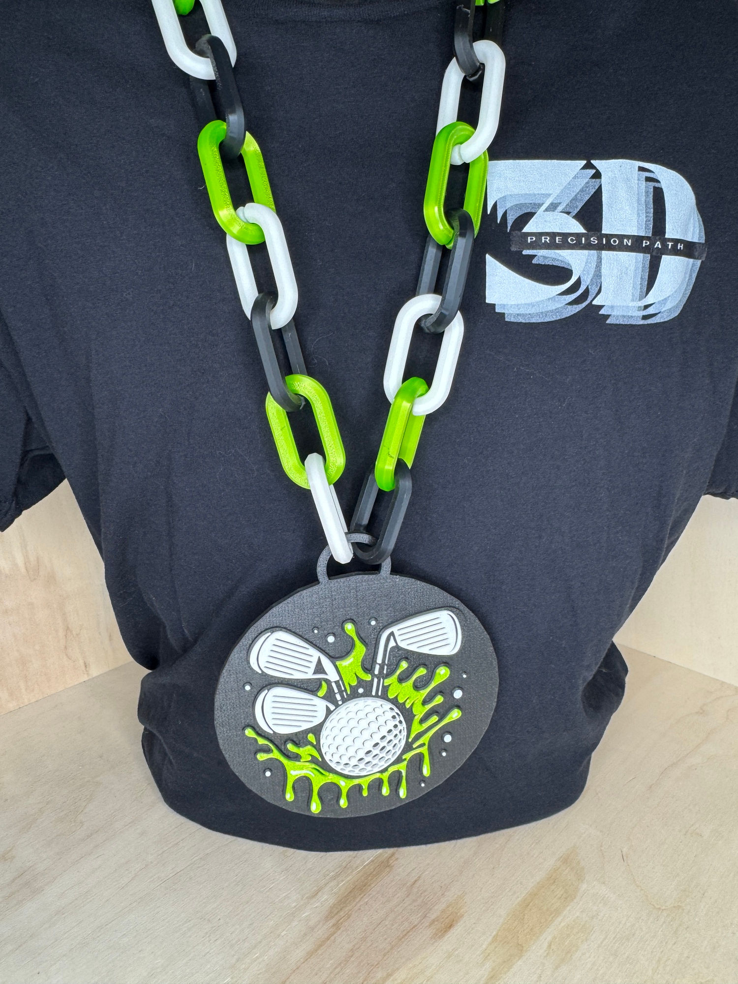 Splash Golf Oversized Fan Pendant & Chain