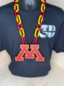 University of Minnesota Oversized Fan Pendant & Chain
