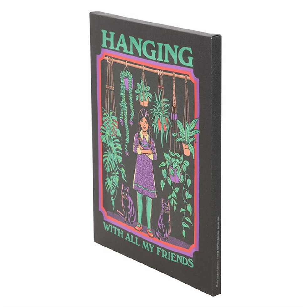 Thumbnail: 19x25cm Hanging With All My Friends Canvas Plaque by Steven Rhodes