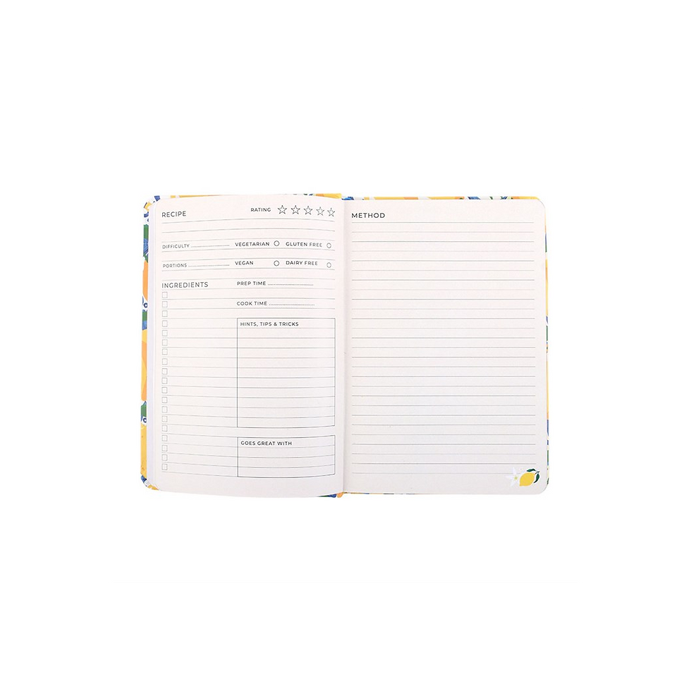 Thumbnail: Italian Lemon Print A5 Recipe Journal