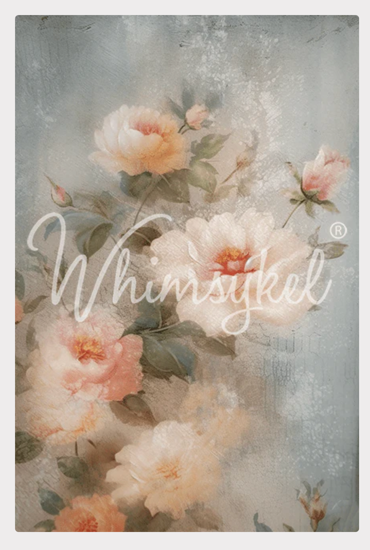 Weathered Roses | New Release | Whimsykel Designs | 21" x 29"