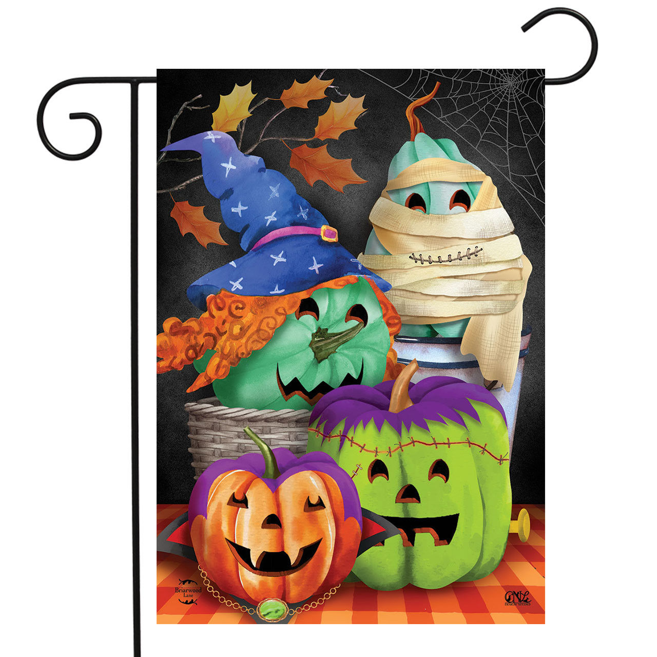 Costumed Pumpkins | Garden Flag