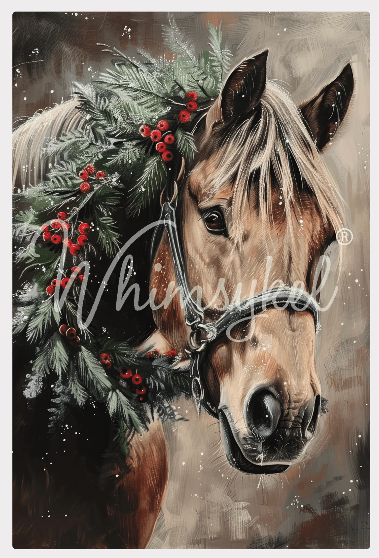 Yuletide Steed | Whimsykel Designs | 14" x 20"