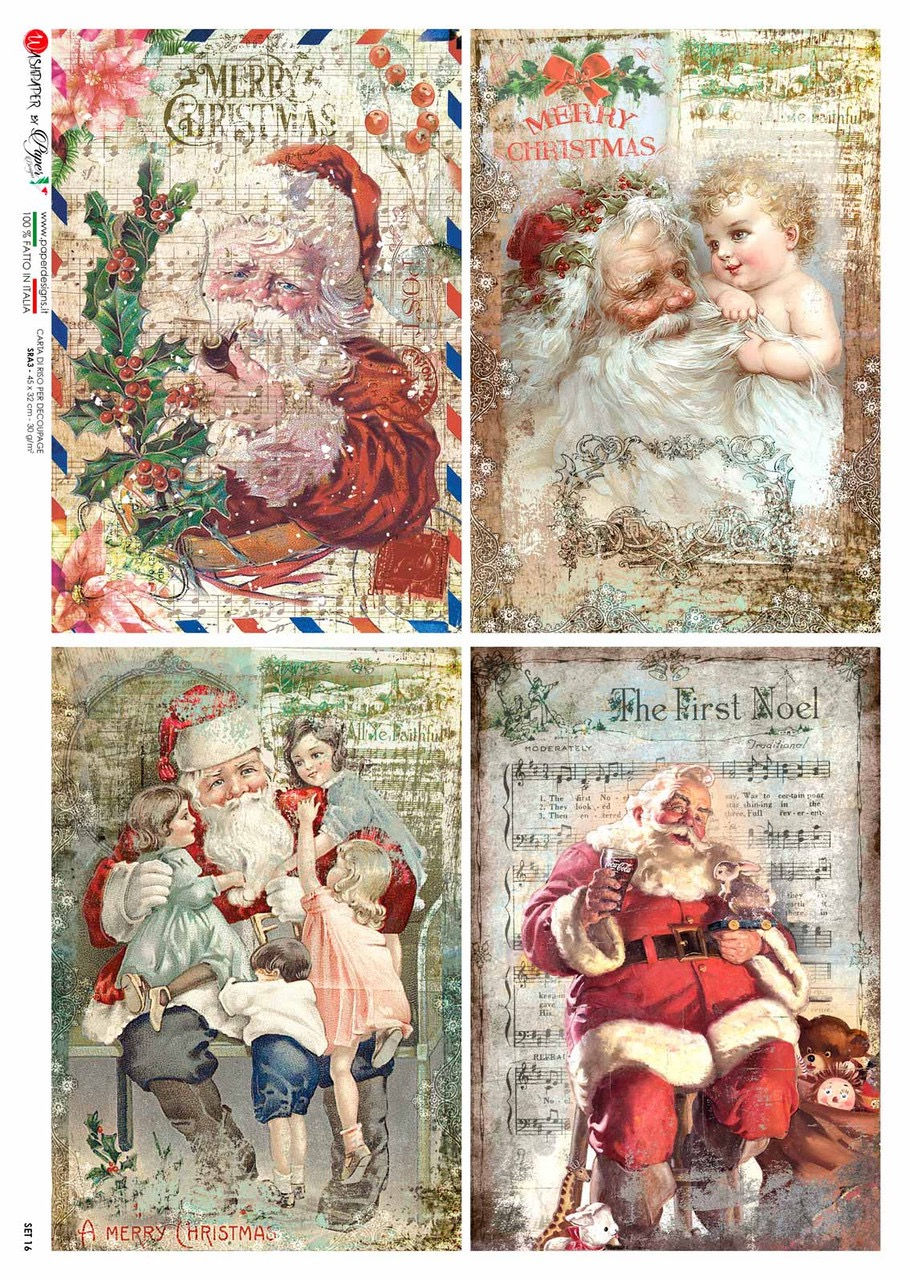 Vintage Santa Greetings II - Paper Designs #216