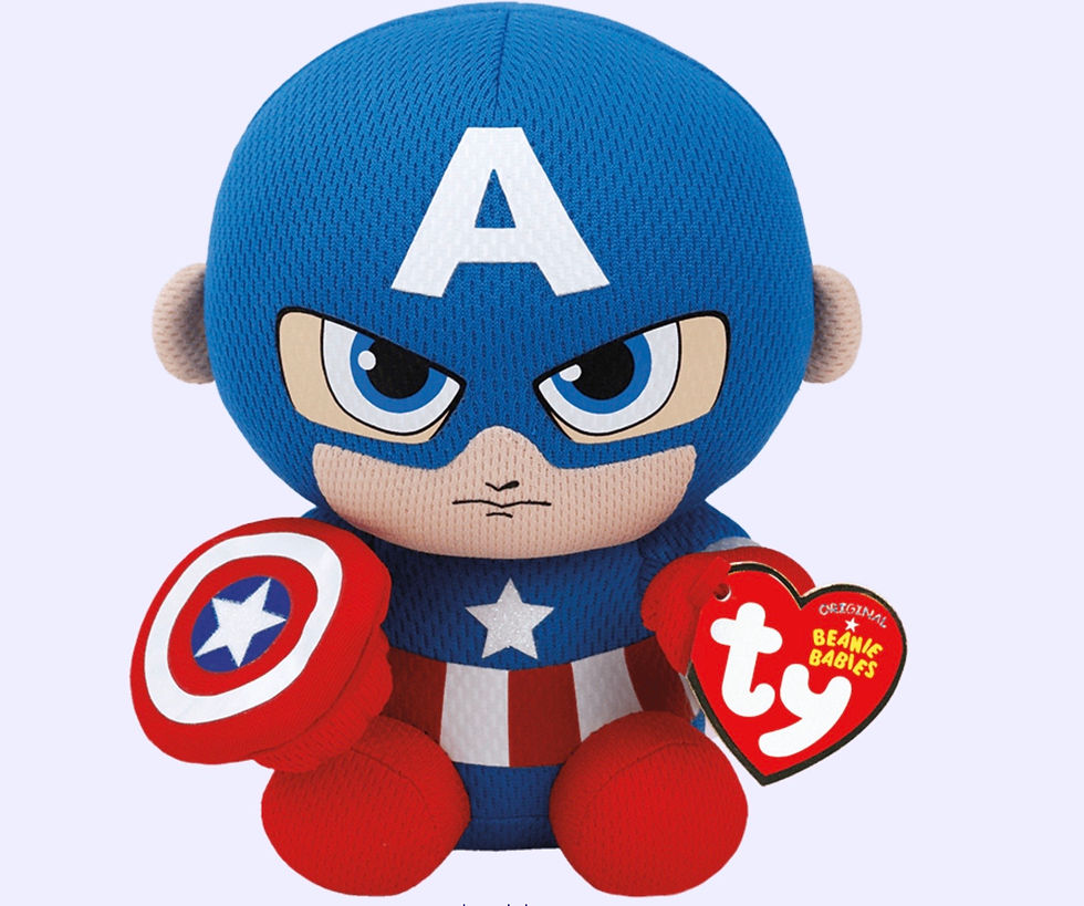 Thumbnail: Captain America - Hard Body - Ty Beanie Baby