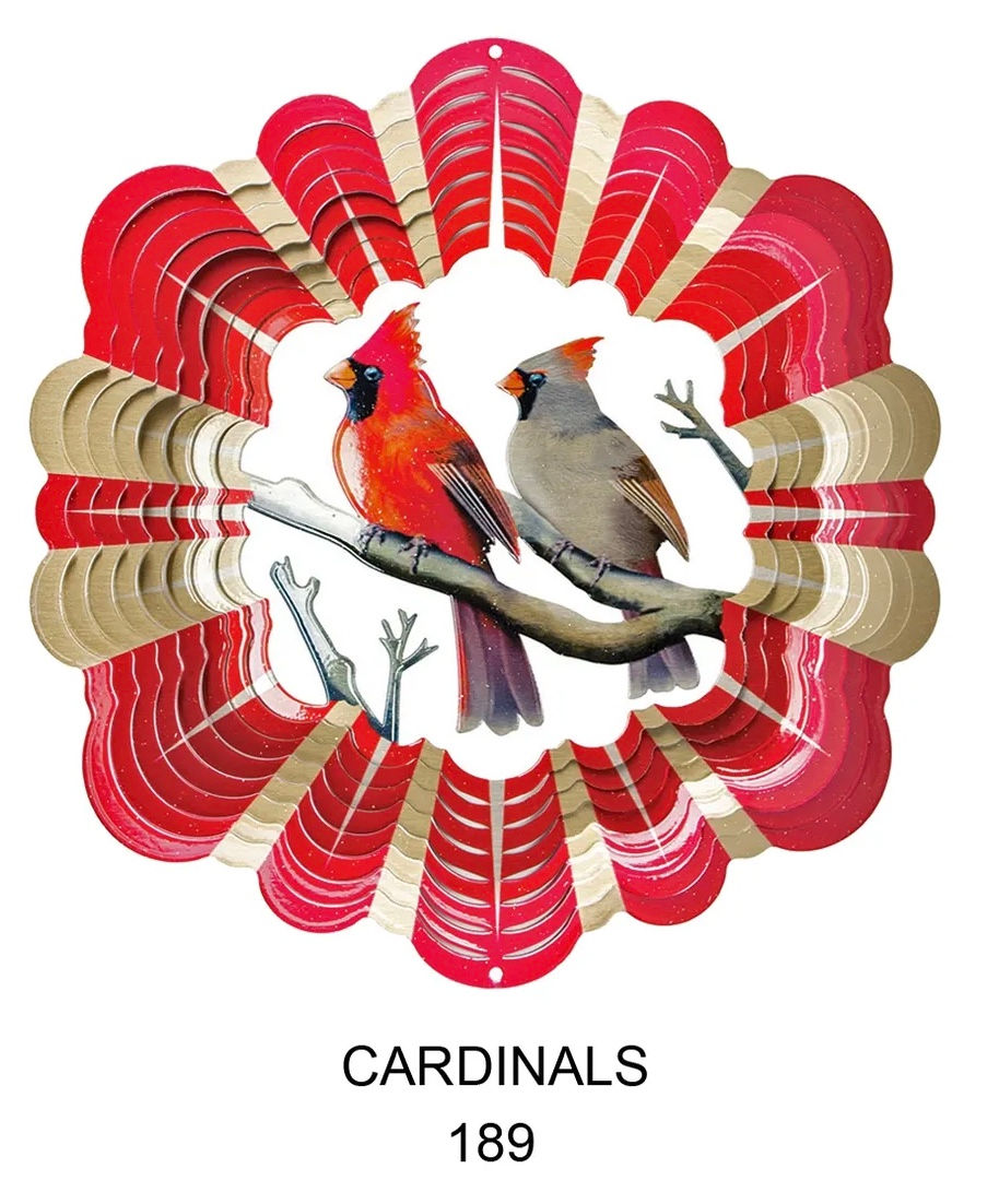12" Cardinals Wind Spinner - #189