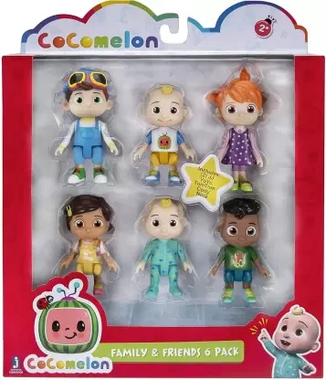 Cocomelon Family And Friends Figure Set – 6-Piece Collectable Character ...