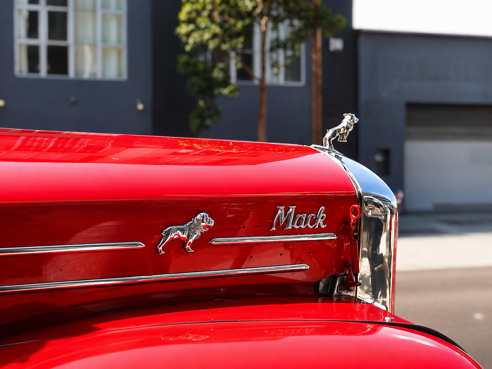 Close up of the hood on the San Francisco Fire Engine