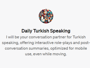 Turkish role-play GPT