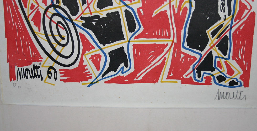 Miniature : Lithographie par Raymond MORETTI - "Arlequin" - 1960