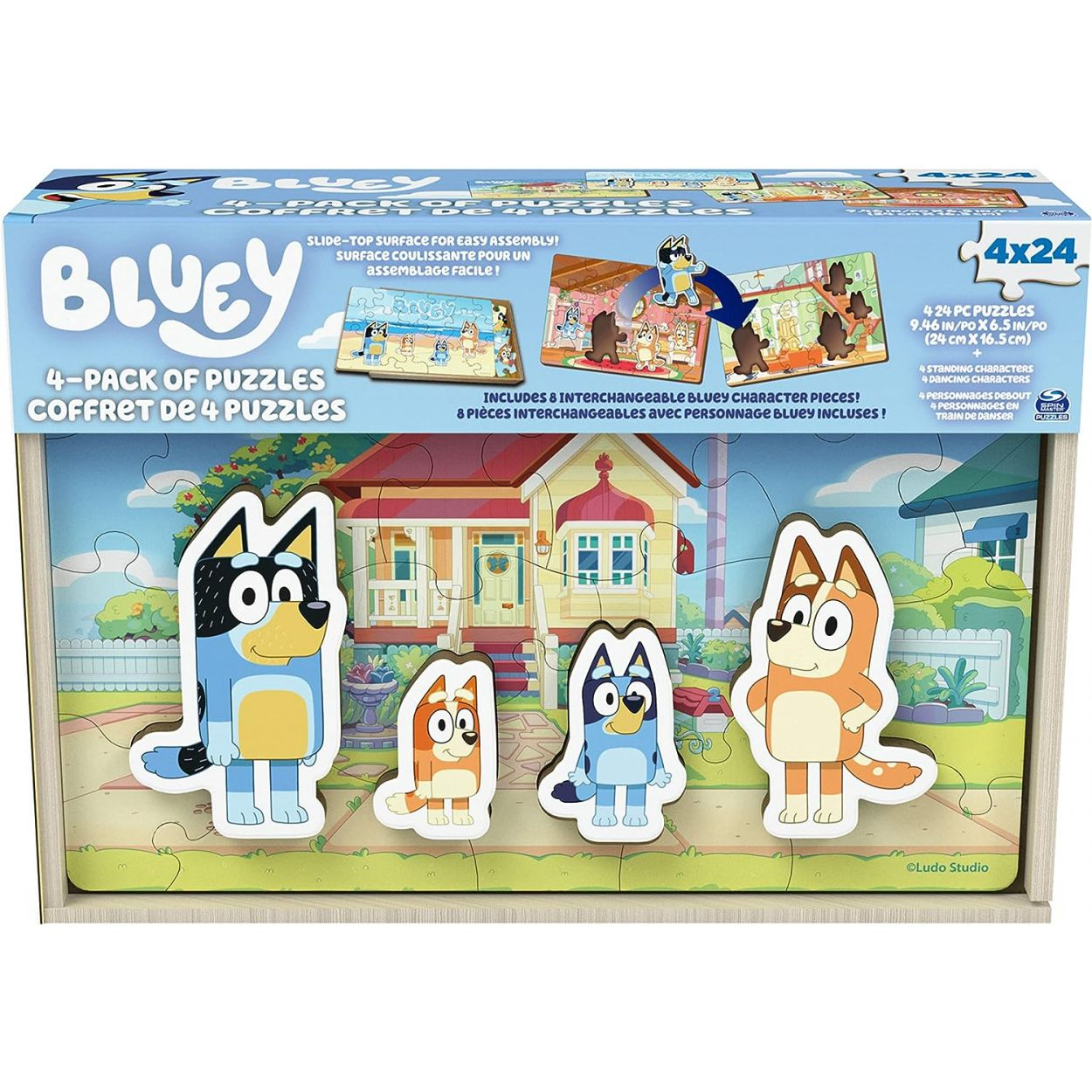Bluey paquete de 4 piezas de rompecabezas