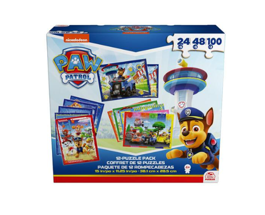 Paquete de 12 rompecabezas Paw Patrol
