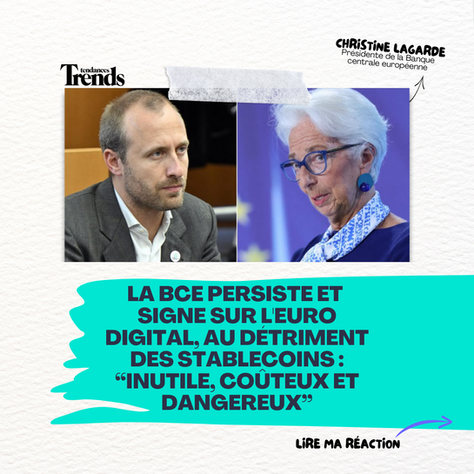 La BCE persiste et signe l'euro digital, au détriment des stablecoins : "Inutiles, coûteux et dangereux"