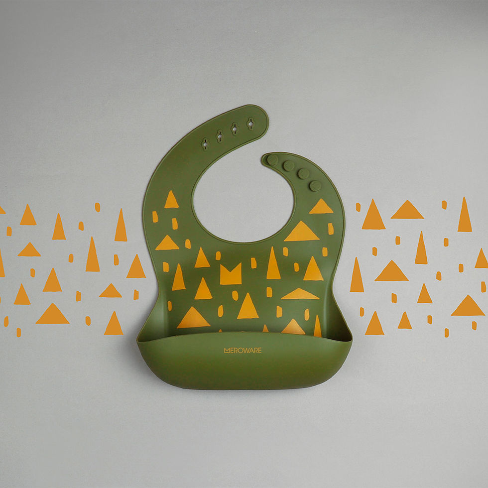 Thumbnail: meroware GINA silicone bib - Army + Forest