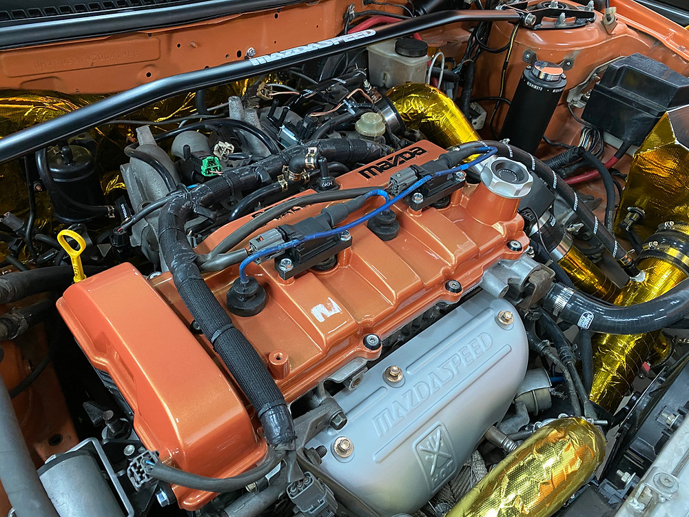Mazda Protege engine bay
