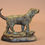 Thumbnail: Art Deco Dog Sculpture: Vintage Marble Base Canine Figurine