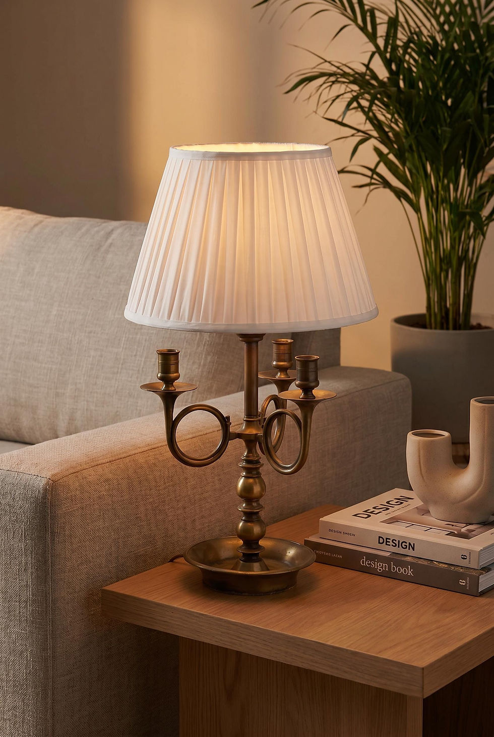 Vintage Bronze Bouillotte Lamp – French Candelabra Desk Lighting - image 2