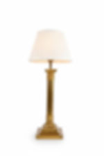 Antique-Style Brass Column Table Lamp – Neoclassical / Empire Inspired