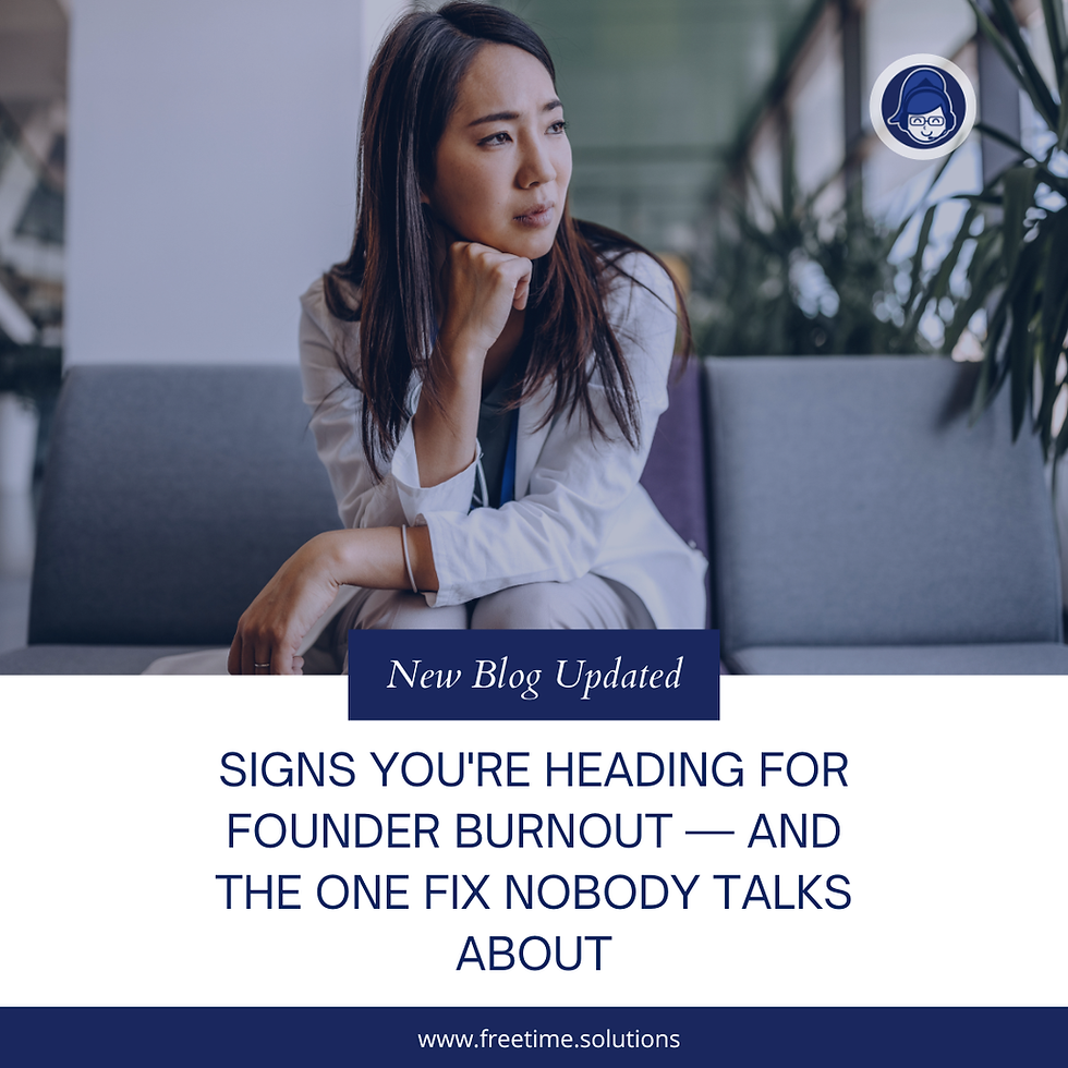 Signs You're Heading for Founder Burnout — And the One Fix Nobody Talks About