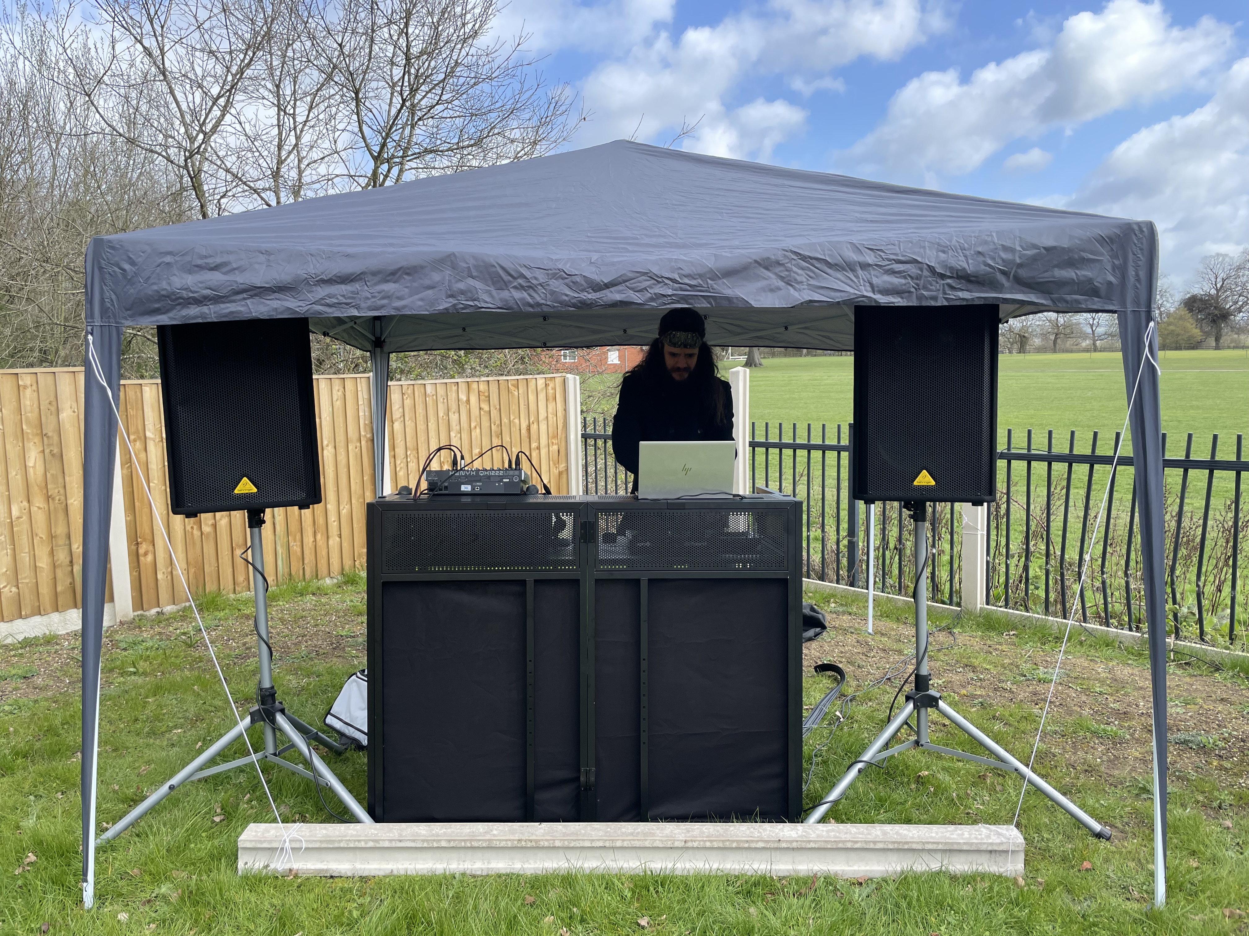 DJ setup at Parkview Riddings