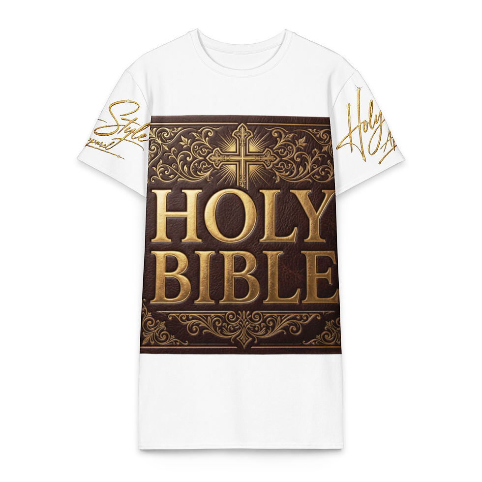 Thumbnail: Holy Bible cotton T-Shirt dress
