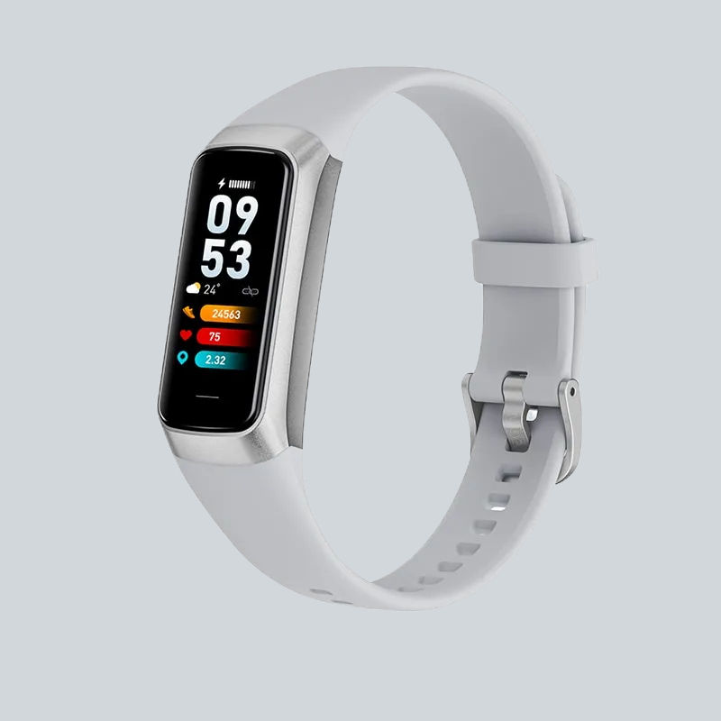 Miniatura: Relógio digital masculino ou feminino. Smartwatch à prova de água ou à prova d'àgua na cor branca