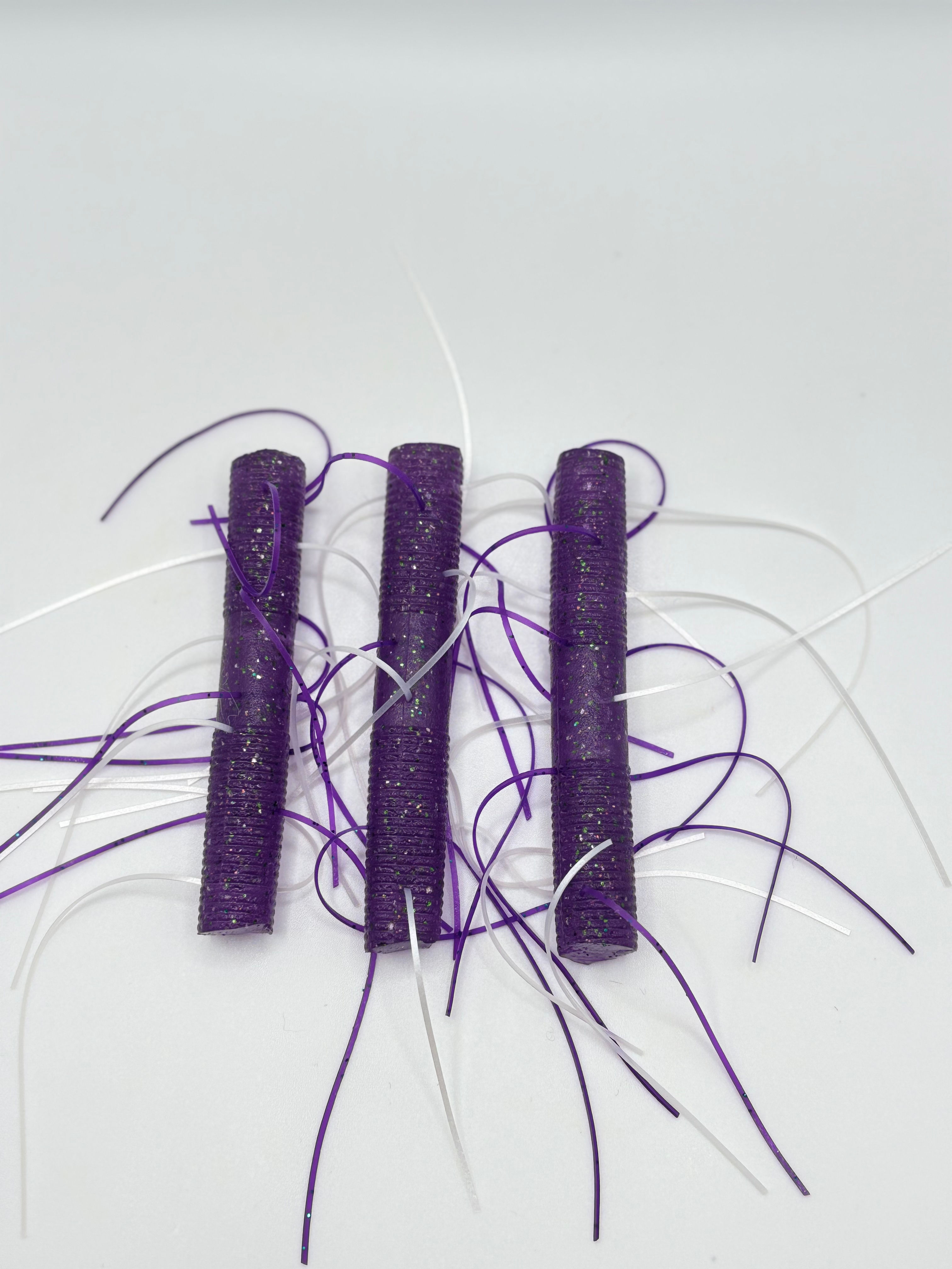Defense Bait and Tackle Fuzzy Wiggle Worm - 3 pack