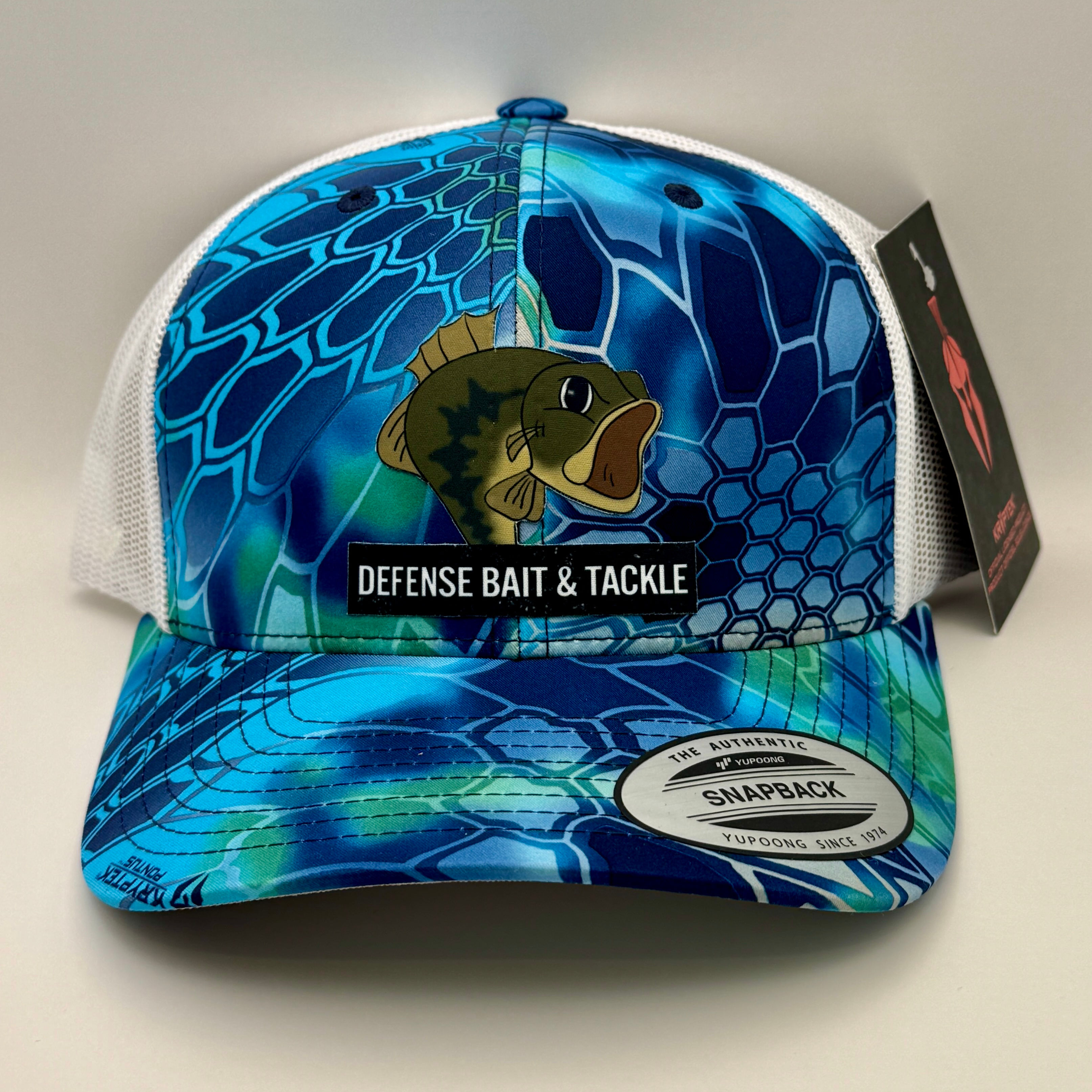 Defense Bait and Tackle Hat- Kryptek Blue Camo