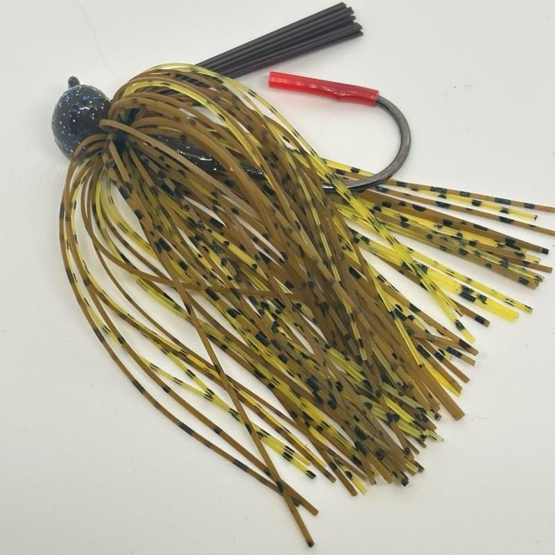 Defense Bait and Tackle Football Jig 1/2 oz - Green Pumpkin/Chartreuse