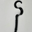 Thumbnail: Defense Bait and Tackle Curly Worm- 10 Pack-Black/ Blue Flake